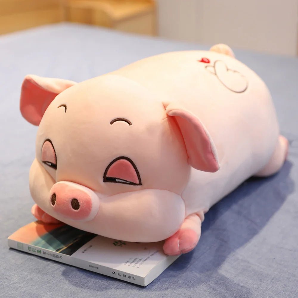 Jumbo Sleepy Pig Plushie, 1.3-3' | 40-90 cm plush toy – – Pink – Image 5 | Plushie Produce