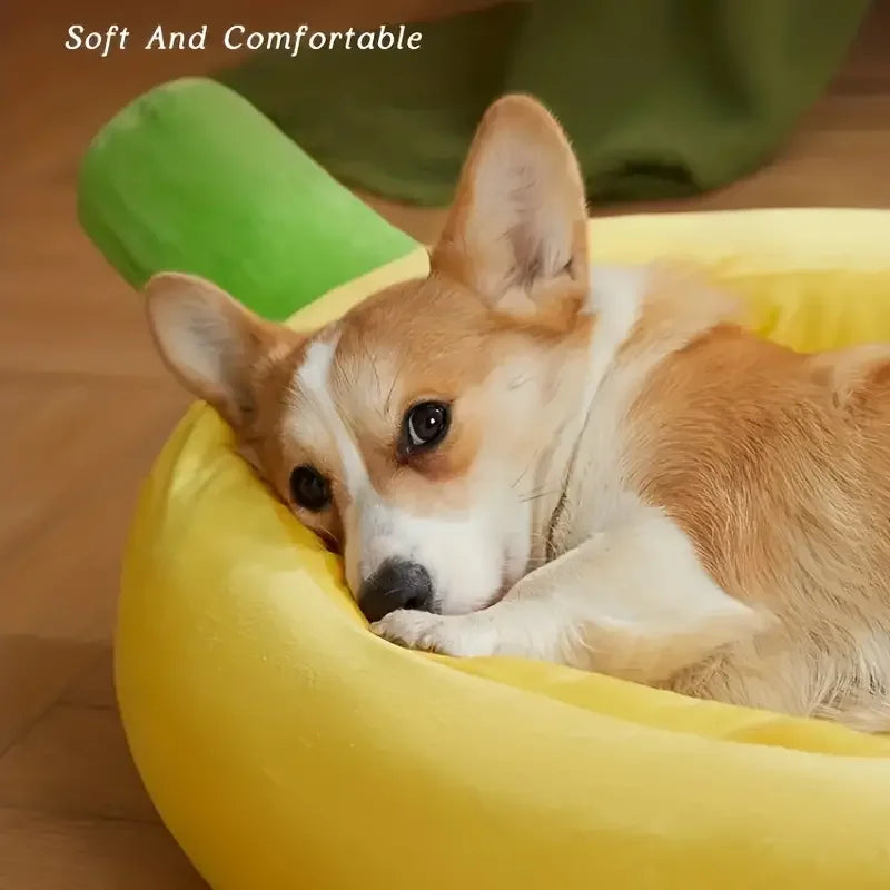 Large Banana Pet Bed for Pets Up To 33 lbs (15 kg) plush toy – – – Image 5 | Plushie Produce