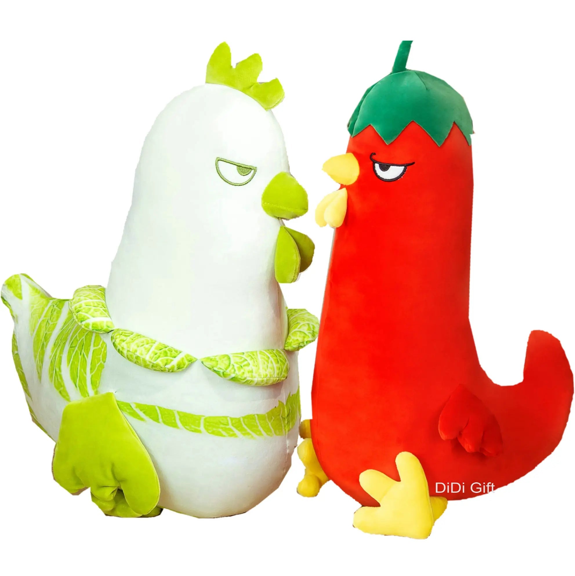 Plushie Cartoon Chicken as a Vegetable, 20-24" | 50-60 cm plush toy – – – Image 1 | Plushie Produce