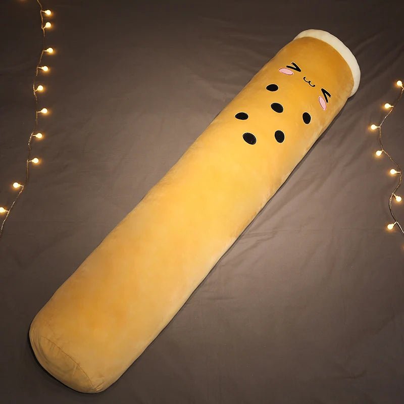 Plushie Jumbo Bubble Tea Body Pillow, Five Styles, 3.3-4.9' | 100-130cm plush toy – – Brown close eye – Image 4 | Plushie Produce