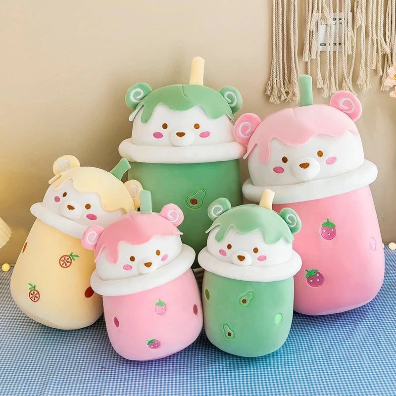 Plushie Teddy Bear Boba Teas, Three Styles, 10-16" | 25-40 cm plush toy – – – Image 1 | Plushie Produce