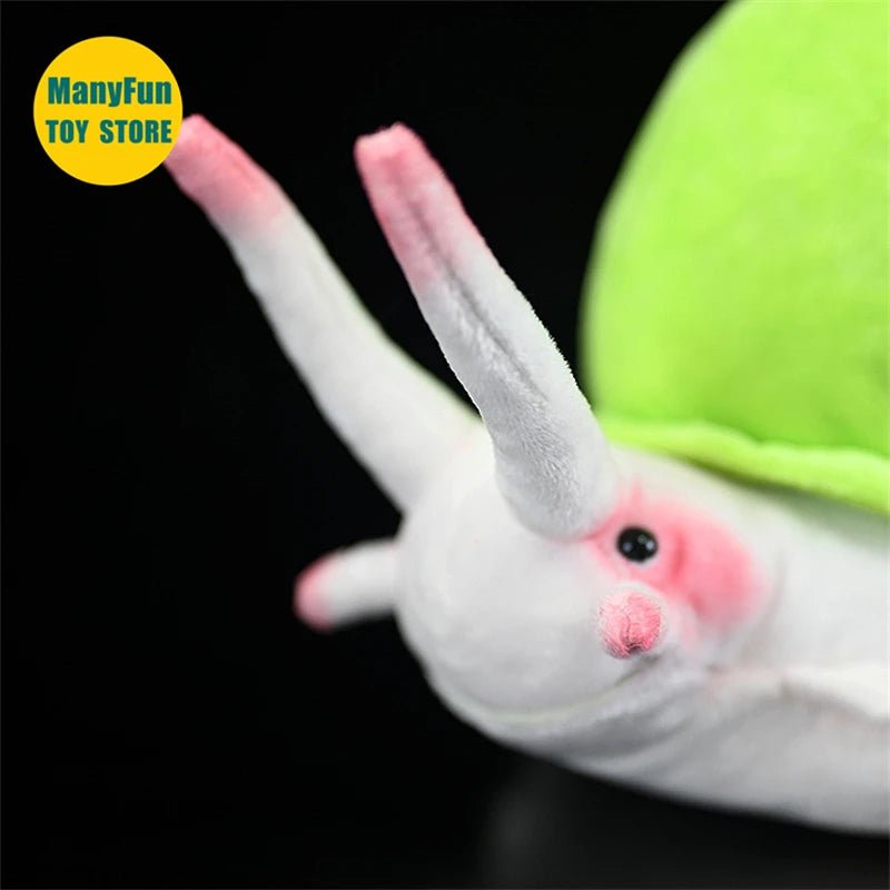 Realistic Green Land Snail Plushie, 10" | 25 cm plush toy – – – Image 2 | Plushie Produce