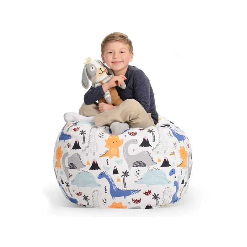 Striped Bean Bag Plushie Organizer | Stylish & Functional plush toy – – Dinosaur – Image 9 | Plushie Produce