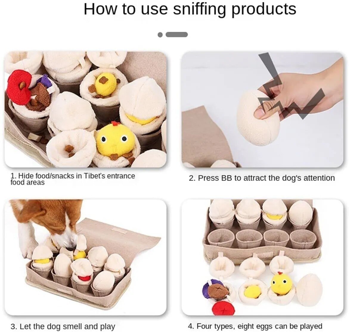 Carton of Eggs Dog Toy, 11" | 28 cm plush toy – – – Image 6 | Plushie Produce