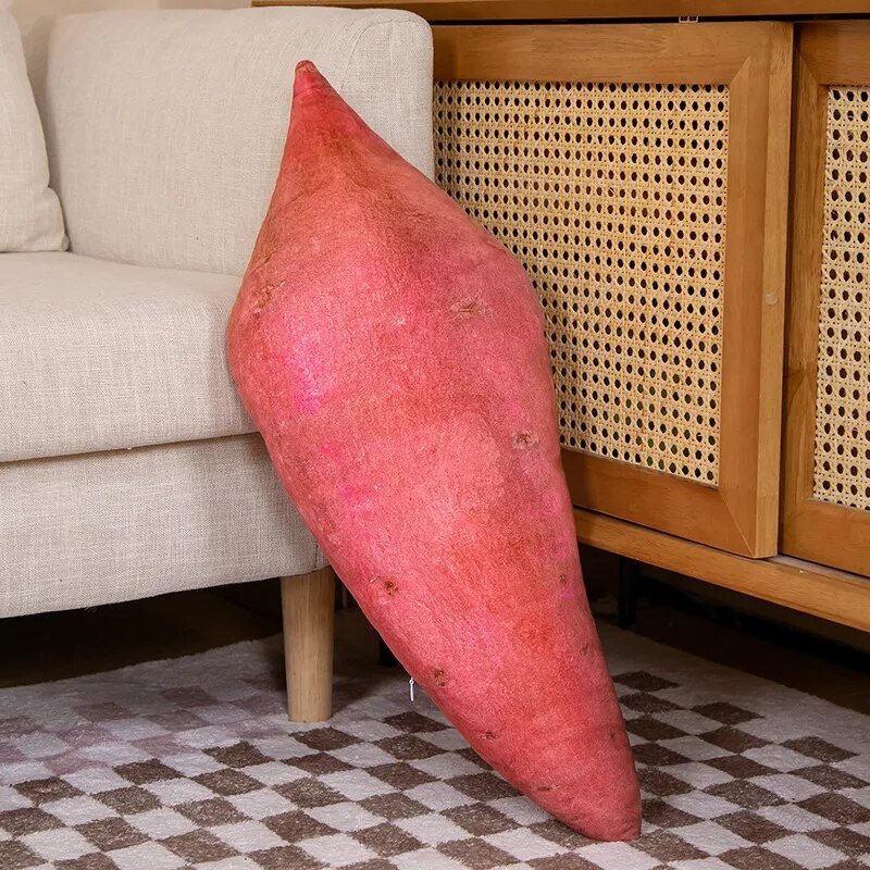 Giant Realistic Fruit & Vegetable Plushies, 12 Styles, 17-34" | 42-87cm plush toy – – Sweet potato 65x24 – Image 5 | Plushie Produce
