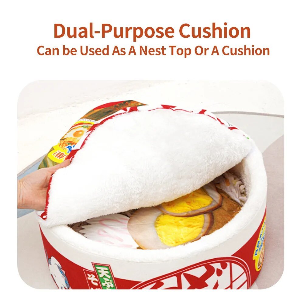 Instant Noodle Pet Bed Plushie for Pets up to 22 lbs (10 kg) plush toy – – – Image 5 | Plushie Produce