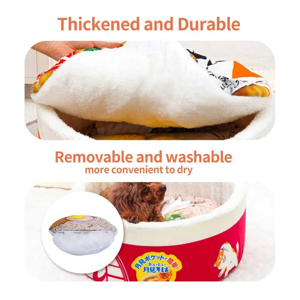 Instant Noodle Pet Bed Plushie for Pets up to 22 lbs (10 kg) plush toy – – – Image 6 | Plushie Produce