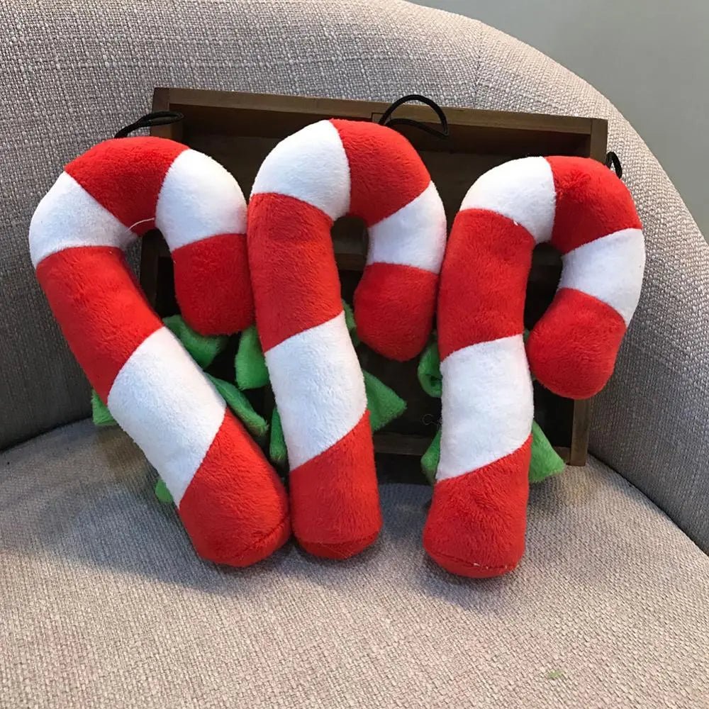 Plushie Candy Cane Chew Toy, 7" | 17 cm plush toy – – – Image 1 | Plushie Produce