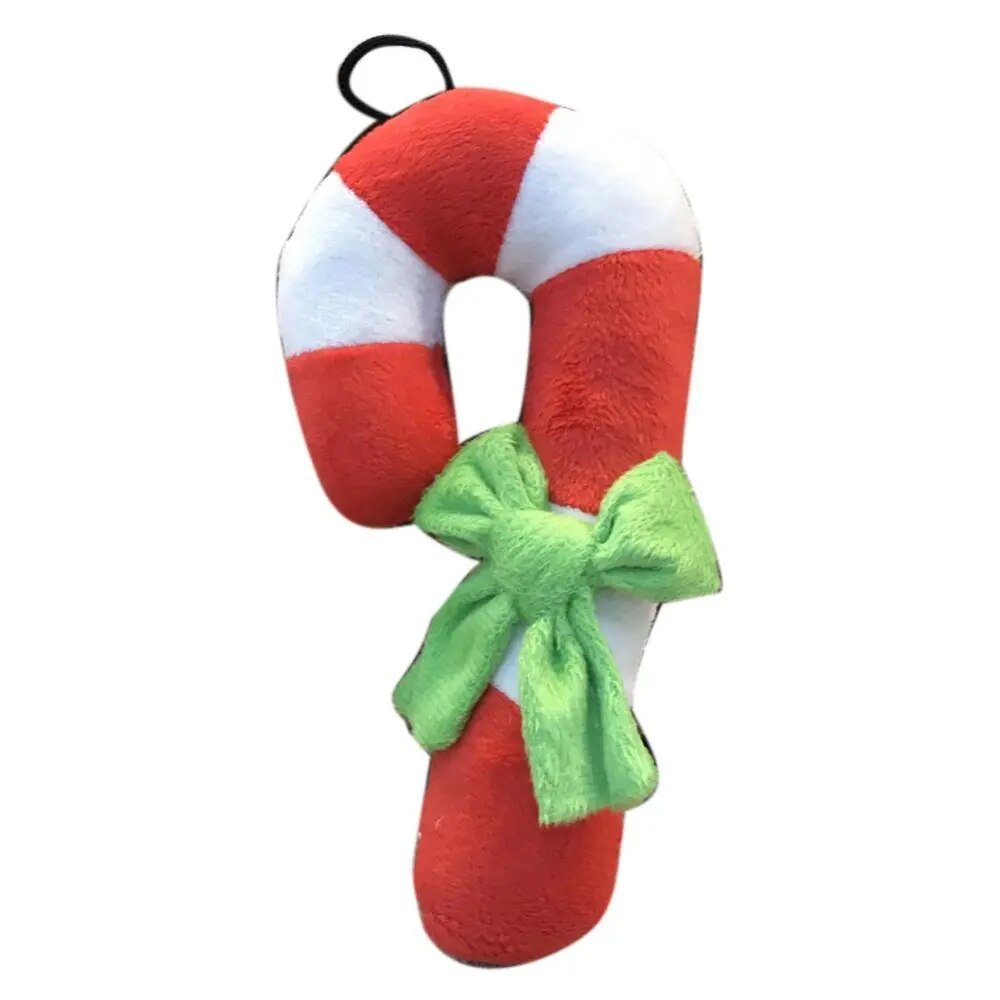 Plushie Candy Cane Chew Toy, 7" | 17 cm plush toy – – – Image 7 | Plushie Produce