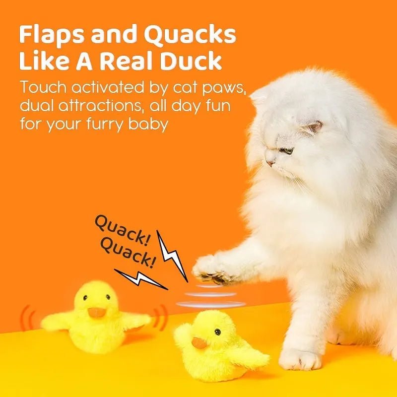 Plushie Duck Rechargeable Flapping Cat Toy, 6" | 15 cm plush toy – – – Image 3 | Plushie Produce