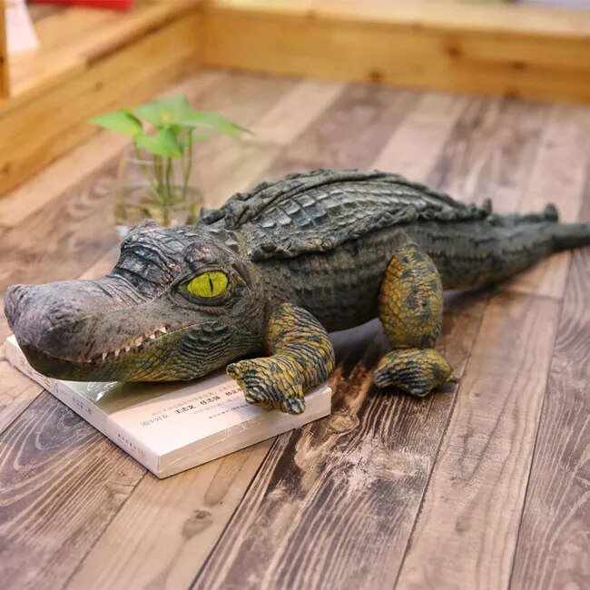 Plushie Jumbo Lifelike Crocodile, Two Styles, 2-5.2' | 60-160 cm plush toy – – Closed mouth – Image 2 | Plushie Produce