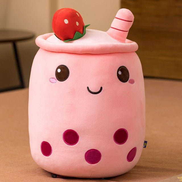 Plushie Jumbo Strawberry Bubble Tea, 9-28" | 23-70 cm plush toy – – – Image 1 | Plushie Produce
