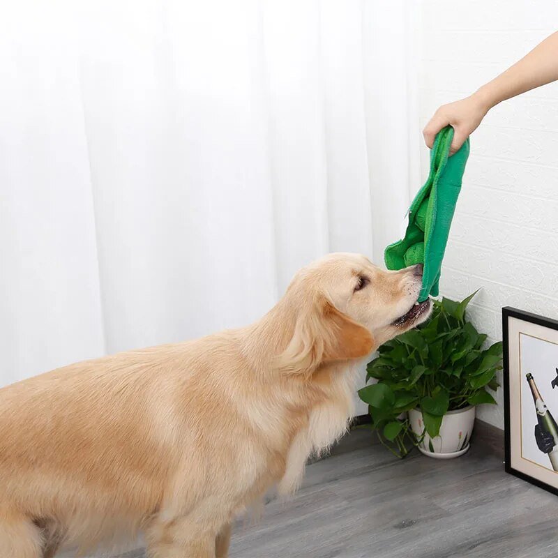 Plushie Peas in a Pod Dog Sniffing Toy, 12" | 31 cm plush toy – – – Image 6 | Plushie Produce