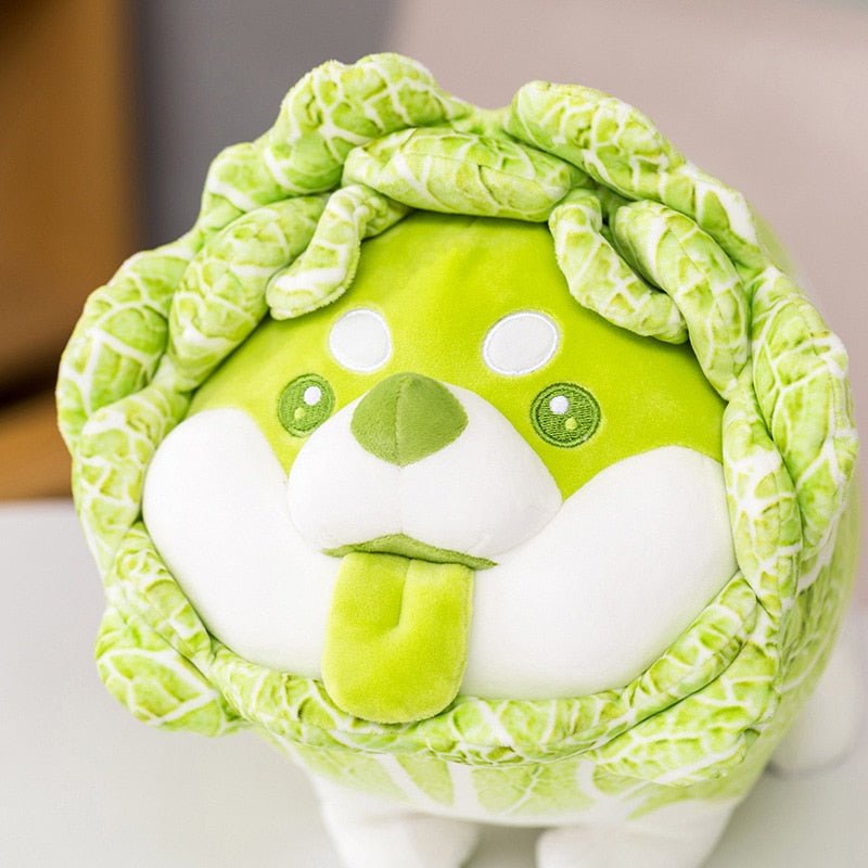 Plushie Standing Shiba Inu Dog as a Cabbage, 8-20" | 20-50 cm plush toy – – – Image 1 | Plushie Produce