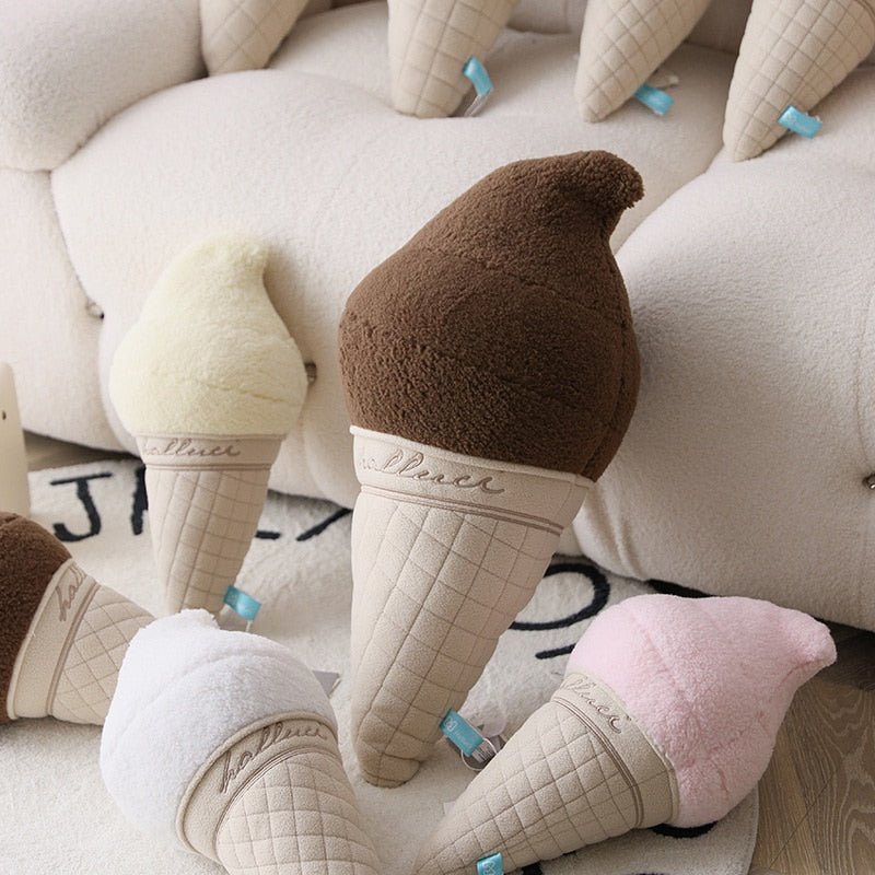 Soft Serve Ice Cream Cone Plushie, Six Varieties, 16-24" | 40-60 cm plush toy – – – Image 1 | Plushie Produce