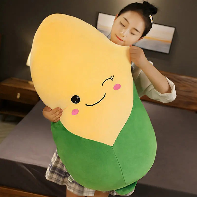 Jumbo Plushie Cartoon Pepper/Eggplant/Carrot/Corn, 12-39" | 30-100cm