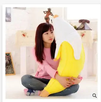 Plushie Banana Throw Pillow – Soft Creative Fruit Cushion