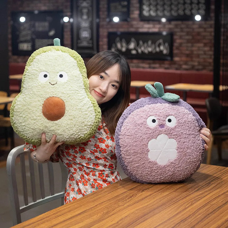 Plushie Fuzzy Fruit w/Optional Handwarmer, 5 Fruits, 14-18" | 36-45 cm
