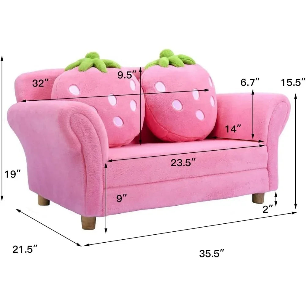 Set di divani per bambini Strawberry Dream - Quattro colori