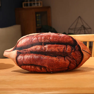 Cojín de lanzamiento de nuez de comida realista, 16-22" | 40-55 centímetros