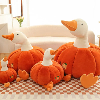 Goose Plushie Inside a Pumpkin, 14-30" | 35-75cm
