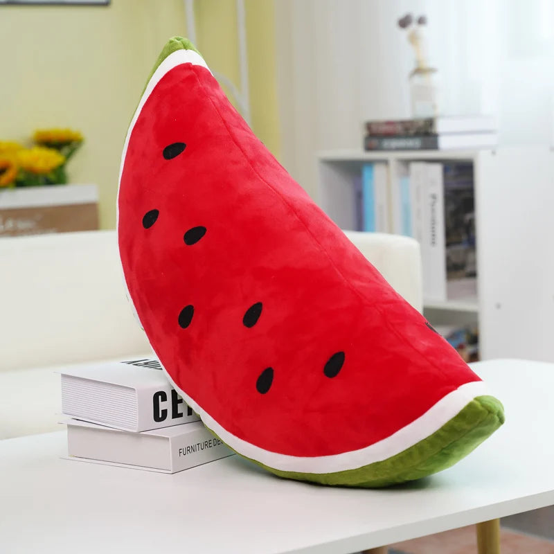Cuscino a forma di fetta di anguria in peluche, 12" | 30 centimetri