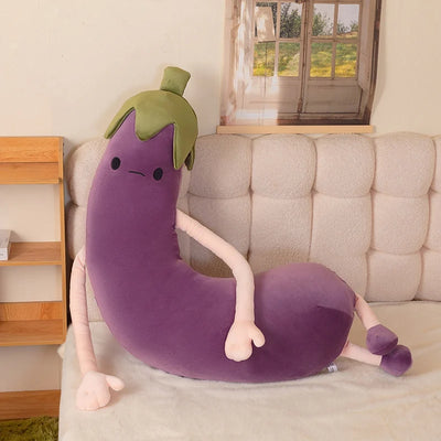 Banana or Eggplant Soothing Plush Pillow – Bedroom Home Decoration