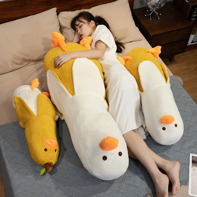 Banana Duck Plush Doll – Cute Funny Animal Pillow, 20-35" | 50-90 cm