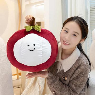 Mangosteen Plush Toy – Soft Stuffed Fruit Decoration