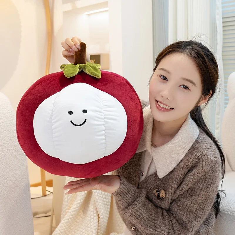 Mangosteen Plush Toy – Soft Stuffed Fruit Decoration