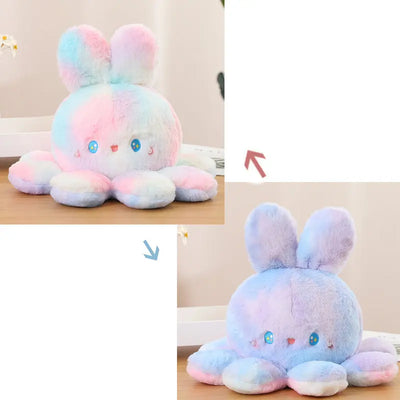 Plushie Reversible Tie-Dye Rabbit Octopus, 8-20" | 20-50 cm