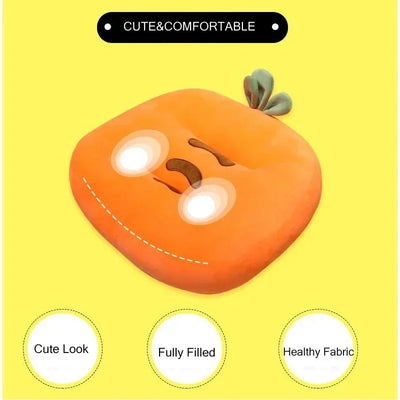 Cartoon Food-Shaped Car Seat Cushion – Plush Back Support Pillow