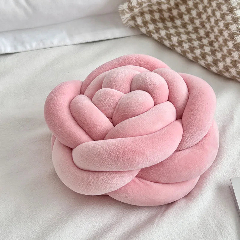 Coussin en peluche en forme de nœud de rose, 11" | 28 cm 🌹