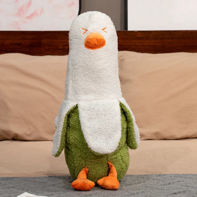 Banana Duck Plush Doll – Cute Funny Animal Pillow, 20-35" | 50-90 cm
