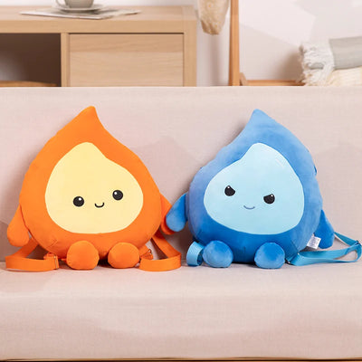 Flammen-Plüsch-Rucksack, 12,5" | 32 cm