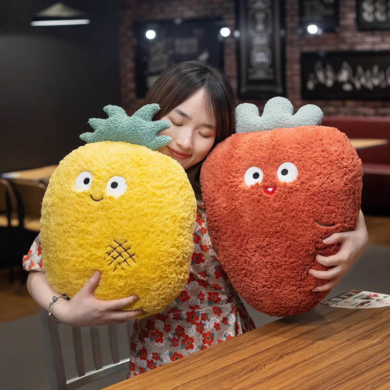 Plushie Fuzzy Fruit w/Optional Handwarmer, 5 Fruits, 14-18" | 36-45 cm