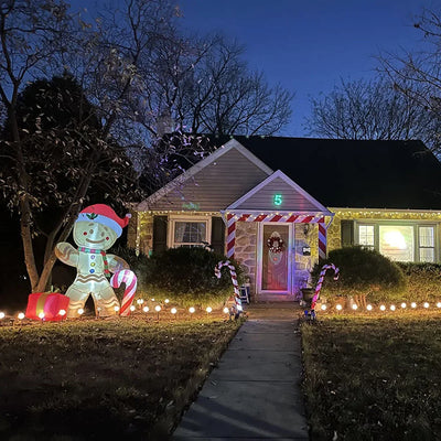 Gingerbread Man Inflatable Lawn Decoration (2.4m/7.9ft)