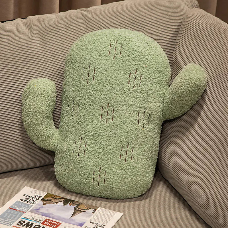 Coussin décoratif cactus en peluche, trois couleurs, 12-16" | 30-40 cm