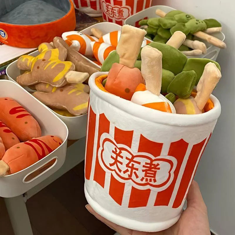 Hot Pot Plush Simulation Bowl – Kawaii Spicy Malatang Food Decor