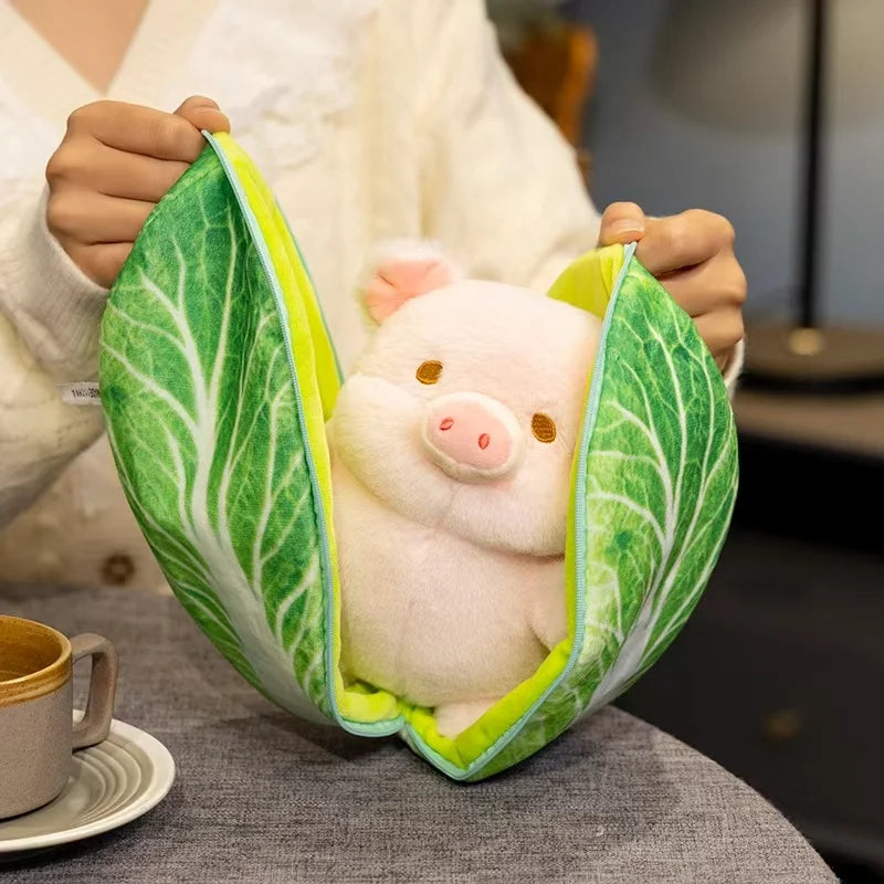 Kawaii Cabbage Pig Plush Pillow – Creative Cartoon Stuffed Cushion