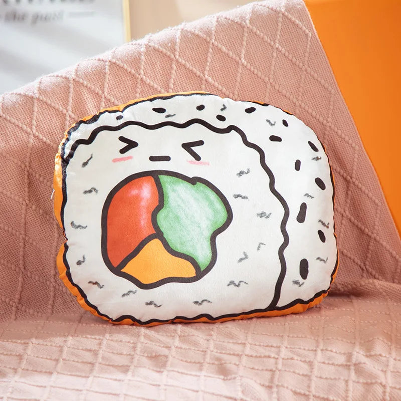 3D Onigiri & Sushi Plush Pillow – Kawaii Japanese Food Cushion
