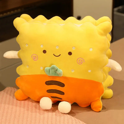 Plushie Cartoon Cracker with Optional Blanket, 15" | 38 cm