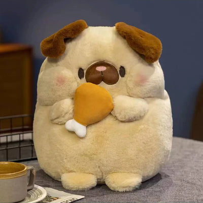 Cute Chubby Dog, Pig & Chick Plush Toy – Kawaii Stuffed Animal Pillow