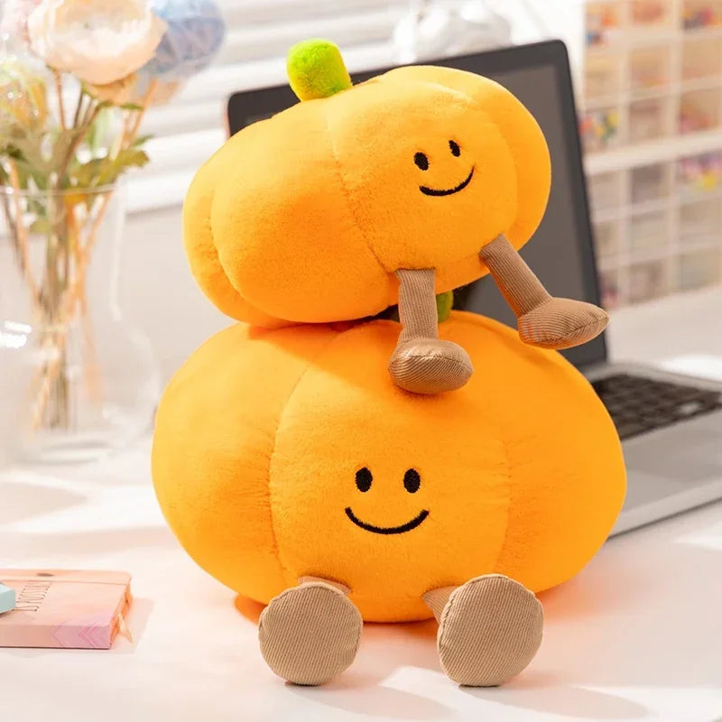 Halloween Pumpkin Ghost Plush Toy – Holiday Stuffed Plant Pillow