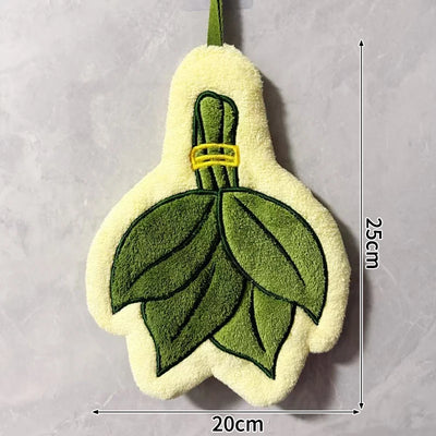 Leaf-Shaped Hand Towel – Hanging Kitchen Handkerchief