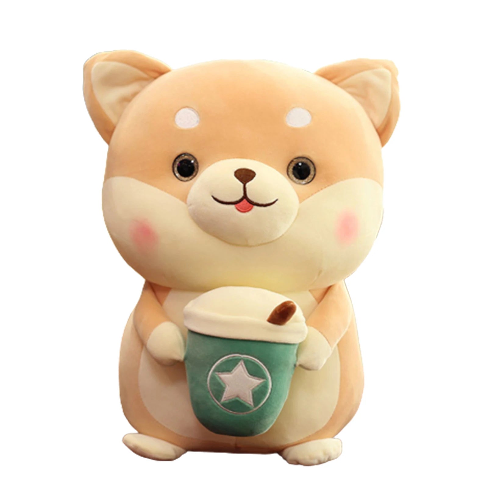 Plushie Shiba Inu che beve Bubble Tea, 2 stili, 8" | 20 centimetri
