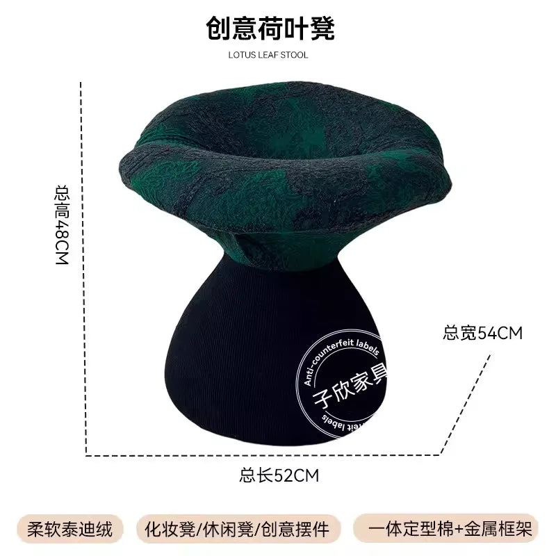Mushroom Stool – Cute Plush-Inspired Shoe Changing Stool