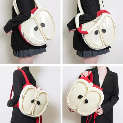 Red Apple Plush Backpack – Y2K Kawaii Itabag Shoulder Bag