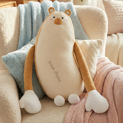 Cartoon Fruit & Animal Long Body Pillow – Banana, Eggplant, Bear Designs