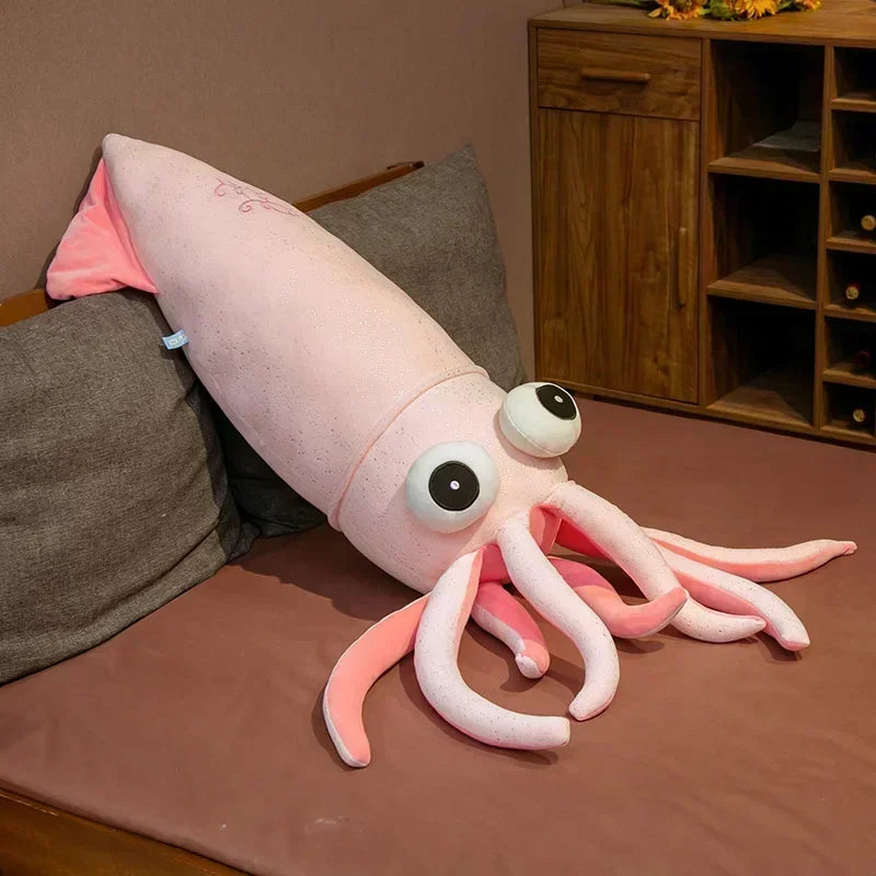Jumbo Cartoon Squid Plushie, 2.3-4.3 ft | 70-130 cm